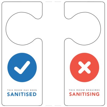 Sanitised / Requires Sanitising Door Hanger Sanitised / Requires Sanitising Door Hanger